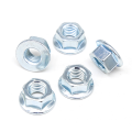 M22  White Bright Zin-plated Carbon Steel Stainless Steel Without Serrated Grade 4 Grade 8 Grade 6  Hex Flange Nut